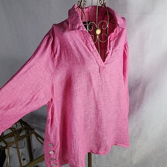 Linen Tahari Pink Tunic - Picture 3 of 8